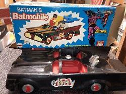 Batmobile Mego 1974 Vintage Batman Robin Action Figures Vehicle Car 70s Orig Box