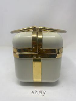 Baulotto Ivory Gold Plastic Box Bag Vintage