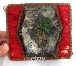 Beautiful Antique Estate Victorian 1800's Pinecone 5.5x6 Trinket Jewelry Box