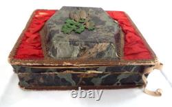 Beautiful Antique Estate Victorian 1800's Pinecone 5.5x6 Trinket Jewelry Box