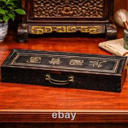 Beautiful Chinese Antique Prayer Scroll Wood Keepsake Box Culture Asian
