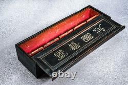 Beautiful Chinese Antique Prayer Scroll Wood Keepsake Box Culture Asian