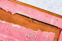 Beautiful Chinese Antique Prayer Scroll Wood Keepsake Box Culture Asian