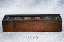 Beautiful Chinese Antique Prayer Scroll Wood Keepsake Box Culture Asian