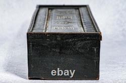 Beautiful Chinese Antique Prayer Scroll Wood Keepsake Box Culture Asian