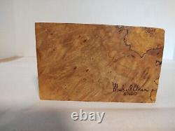 Beautiful Vintage 1983 MICHAEL ELKAN (1942-2014) Live Edge Burl Wood Trinket Box