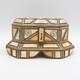 Beautiful Vintage Moroccan Camel Bone, Brass And Copper Jewelry Box