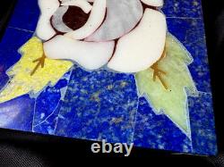 Beautiful vintage one of a kind lapis lazuli inlaid Pietra Dura lidded box