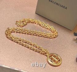 Belenciaga Vintage Gold Necklace. Complete Gift Bag/ Box