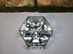 Beveled Glass Hexagon Rare Keepsake Box Vintage Beveled Glass Hexagon Rare Keepsake Box Vintage