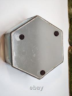 Beveled Glass Hexagon Rare Keepsake Box Vintage