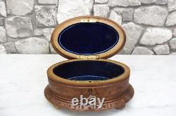 Black Forest Jewelry Box Antique Wooden Box Carved Wood