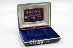 Box Bulova Vintage Leading Lady n. 248 Blue Internal Blue Velvet Closing Box