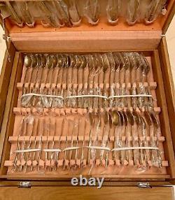 Brass Flatware Vintage From Thailand 144 pieces (never used). In Box & Plastic