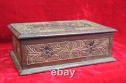 Burmese Carved Box Old Vintage Antique Home Decor Collectible