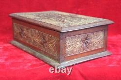 Burmese Carved Box Old Vintage Antique Home Decor Collectible