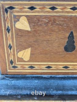 C. 1880 Sailor Made Jewelry Box Exotic Wood