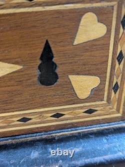 C. 1880 Sailor Made Jewelry Box Exotic Wood