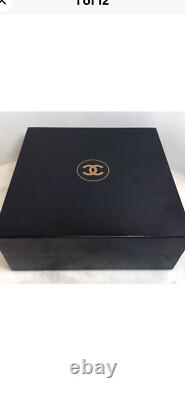 CHANEL VINTAGE KEEPSAKE BOX-Slightly Used Color Black With Chanel Logo In Gold