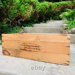 CRAYOLA CRAYONS Vintage Genuine Authentic ORIGINAL STOCK BOX Large Wooden Crate