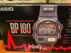 Casio Vintage Mens Wrist Watch BP-100 Blood Pressure Monitor EXCELLENT with Box