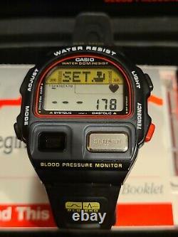 Casio Vintage Mens Wrist Watch BP-100 Blood Pressure Monitor EXCELLENT with Box