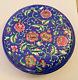 Chinese Art Nouveau Copper Blue Floral Kwangchow Canton Enamel Wares Round Box