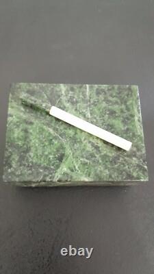 Cigarette Hinged Box Malachite Color Green Condition Good Vintage Ussr