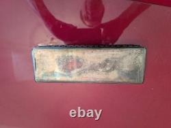 DODGE INC. Vintage Silver Plate over Copper Jewelry Trinket Box Bakelite Lined