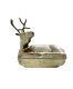 Deer Shape Box Metal Reindeer Lidded Contianer Unique Vintage Decor Gift