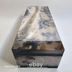 Dendritic Agate Jewelry Box from Russia Hand made Beautiful Household Gift