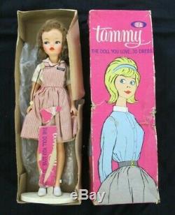 EXCELLENT Vintage Ideal Tammy Doll BS 12 NURSE Candy Striper Dress Original Box