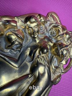 Early 20th Century Art Nouveau Rose Jewelry Box Vintage Antique