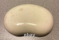 Elsa Peretti Halston Vintage Glazed White Ceramic Kidney Bean Trinket Box