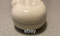 Elsa Peretti Halston Vintage Glazed White Ceramic Kidney Bean Trinket Box