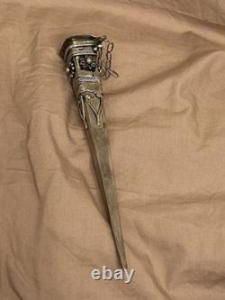 Ethnographic Jewelry- Vintage -Antqiue Handmade Hmong Hairpin W Opium Box