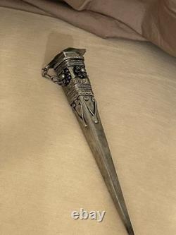 Ethnographic Jewelry- Vintage -Antqiue Handmade Hmong Hairpin W Opium Box