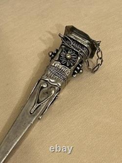 Ethnographic Jewelry- Vintage -Antqiue Handmade Hmong Hairpin W Opium Box