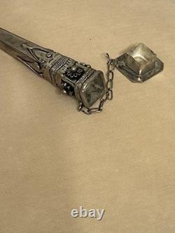 Ethnographic Jewelry- Vintage -Antqiue Handmade Hmong Hairpin W Opium Box