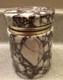 European Vintage Marble And Brass Cylinder Trinket Box With Heavy Hinged Lid
