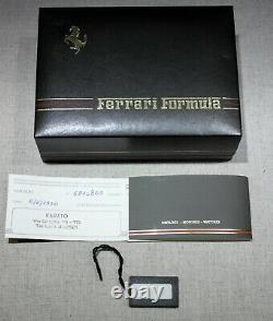 Ferrari Formula Cartier Rare vintage kit grey box plastic tag and warranty bookl