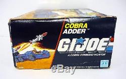 GI JOE COBRA ADDER Vintage Action Figure Vehicle MISB / COMPLETE withBOX 1988