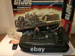 GI JOE Vintage 1984 Killer Whale Hovercraft Hasbro Complete with Box and Stickers