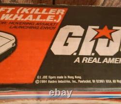 GI JOE Vintage 1984 Killer Whale Hovercraft Hasbro Near Complete In Box