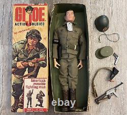 GI Joe Action Soldier Figure With Box & Uniform 1964 7500 Vintage
