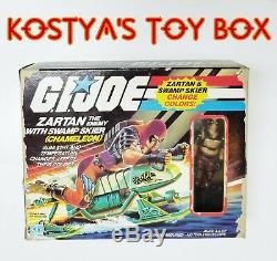 GI Joe ZARTAN 1984 Hasbro Vintage Action Figure, Accessories, Swamp Skier with Box