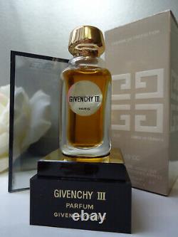 GIVENCHY III Parfum 15ml 1/2oz Vintage 1970s Rare Plastic Case New Near Mint Box