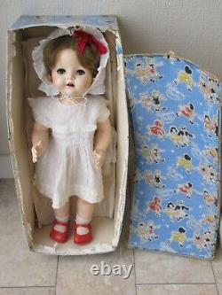 GORGEOUS VINTAGE EARLY 1950s 20 PEDIGREE HARD PLASTIC WALKER DOLL AND BOX
