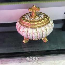 Golden Color Vintage Style Box Jewelery Box Vintage Table Decor Home Gift