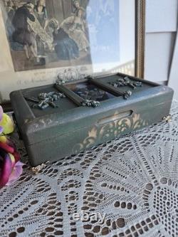 Gorgeous! Refinished Vintage Jewelry Box With Cherubs